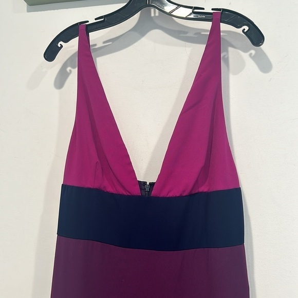 JILL Jill Stuart Women Plunging V-Neck Formal color-block Evening Dress size 14 - Picture 3 of 10